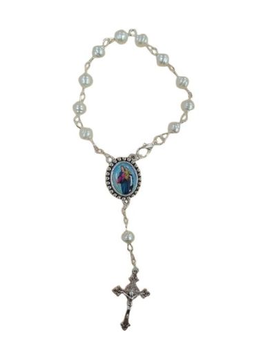 Rosario decena  simil perla caracola maria auxiliadora