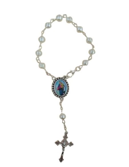 Rosario decena  simil perla caracola maria auxiliadora