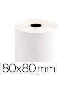 Rollo Sumadora Termico Q-Connect 80 Mm Ancho X 80 Mm Diametro Sin Bisfenol A