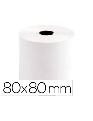 Rollo Sumadora Termico Q-Connect 80 Mm Ancho X 80 Mm Diametro Sin Bisfenol A
