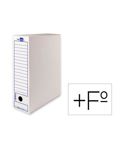 Caja Archivo Definitivo Liderpapel Folio Prolongado Carton Reciclado 325G/M2 Lomo 116 Mm Blanco 388X116X275 Mm|Libreriasalesiana