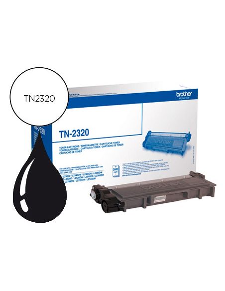 Toner Brother Tn-2320 Dcpl2520Dw Dcpl2540Dn Mfcl2700Dw Mfcl2720Dw Mfcl2740Dw Negro 2600 Pag
