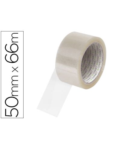 Cinta Adhesiva Q-Connect Polipropileno Transparente 66 Mt X 50 Mm Para Embalaje
