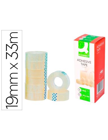Cinta Adhesiva Q-Connect Transparente 33 Mt X 19 Mm