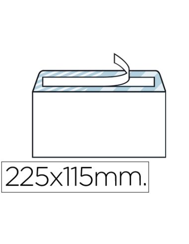 Sobre Liderpapel N.5 Blanco Americano 115X225Mm Tira De Silicona Open System Caja De 500 Unidades