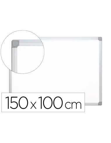 Pizarra Blanca Q-Connect Lacada Magnetica Marco De Aluminio 150X100 Cm