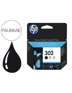 Ink-Jet Hp 302 Deskjet 1110 / 2130 / 3630 Officejet 3830 / 4650 Envy 4520 Negro 190 Pag