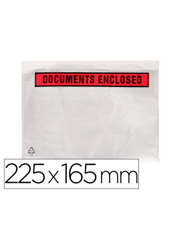 Sobre Autoadhesivo Q-Connect Portadocumentos 225X165 Mm Sin Ventana Paquete De 100 Unidades