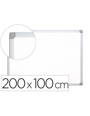 Pizarra Blanca Q-Connect Lacada Magnetica Marco De Aluminio 200X100 Cm