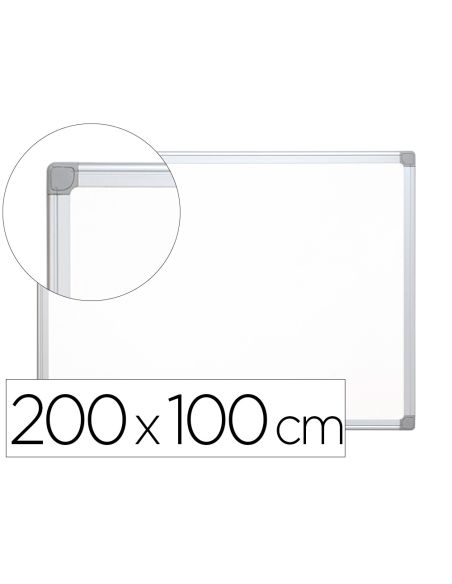 Pizarra Blanca Q-Connect Lacada Magnetica Marco De Aluminio 200X100 Cm