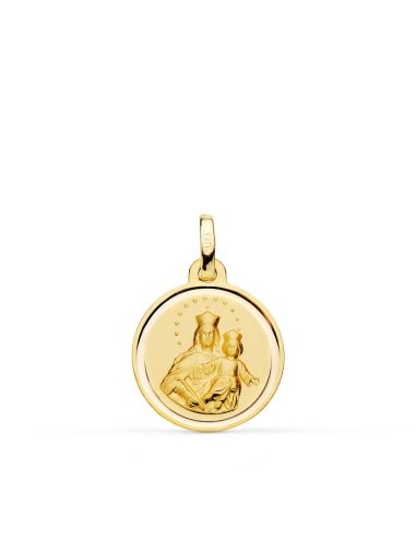 Medalla Oro 18K Maria Auxiliadora 18Mm