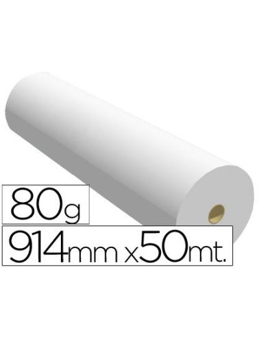 Papel Reprografia Para Plotter 914Mmx50Mt 80Gr Impresion Ink-Jet|Libreriasalesiana