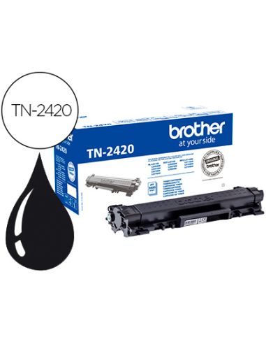 Toner Brother Tn-2420 Para Dcp-L2510/ 2530 / 2550 / Hl-L2375 Alta Capacidad Negro 3000 Pag
