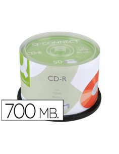 Cd-R Q-Connect Capacidad 700Mb Duracion 80Min Velocidad 52X Bote De 50 Unidades