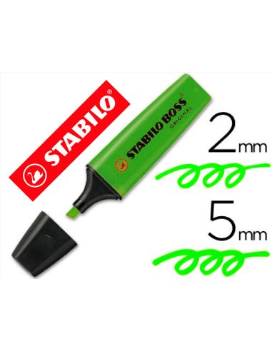 Rotulador Verde Stabilo Boss Fluorescente 70