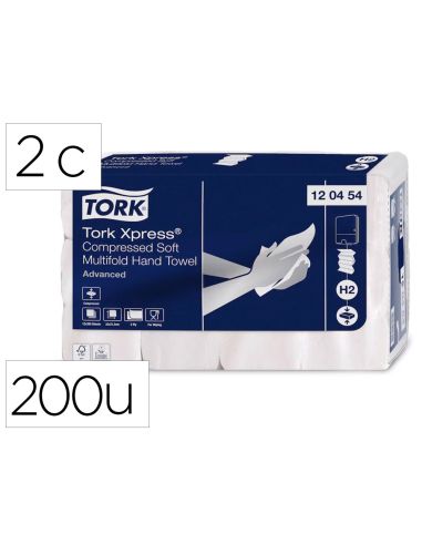 Toalla De Papel Engarzada 2 Capas 21X32 Cm Paquete De 200 Unidades Para Dispensador H2