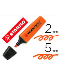 Rotulador Naranja Stabilo Boss Fluorescente 70