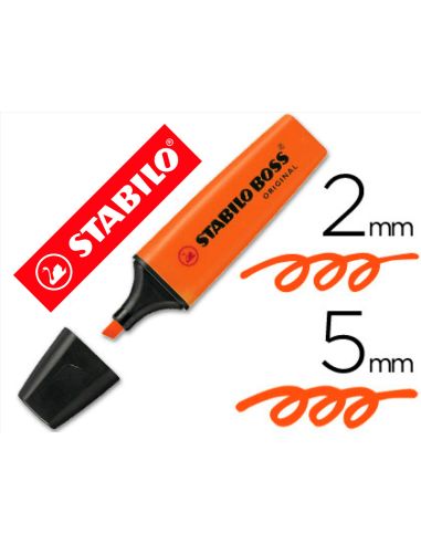 Rotulador Naranja Stabilo Boss Fluorescente 70