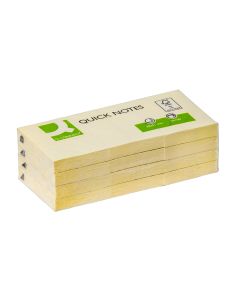 Bloc De Notas Adhesivas Quita Y Pon Q-Connect 38X51 Mm Con 100 Hojas 2