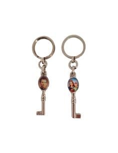 Llavero Llave Doble Cara Auxiliadora/Don Bosco Metal