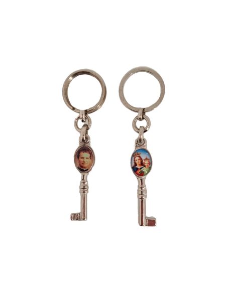 Llavero Llave Doble Cara Auxiliadora/Don Bosco Metal