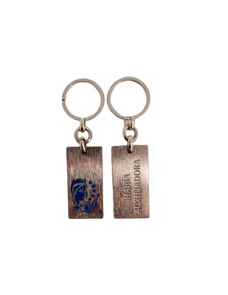 Llavero Placa Metal M.Auxiliadora 5X2,5 Cm