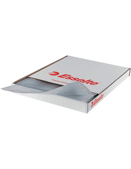 Funda Multitaladro Esselte Folio Polipropileno 80 Mc Cristal Caja De 100 Unidades