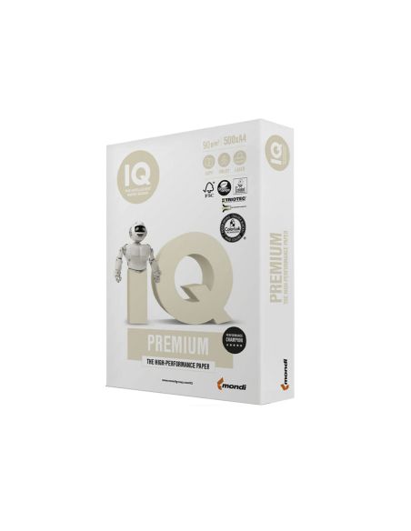 Papel Fotocopiadora Iq Premium Din A4 90 Gramos Paquete De 500 Hojas