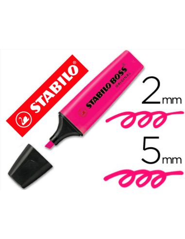 Rotulador Rosa Stabilo Boss Fluorescente 70