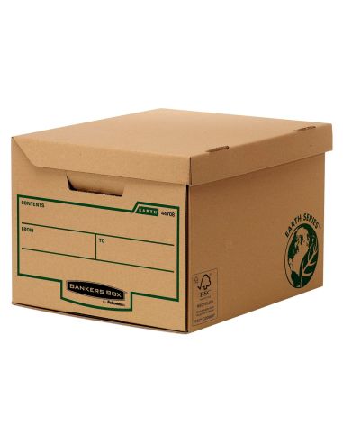 Cajon Fellowes Carton Reciclado Para Almacenamiento De Archivadores Capacidad 6 Cajas De Archivo 80 Mm