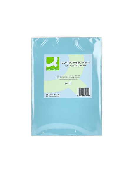 Papel Color Q-Connect Din A4 80Gr Celeste Paquete De 500 Hojas