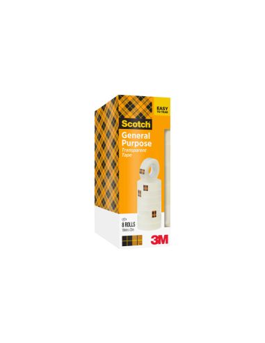 Cinta Adhesiva Scotch Acordeon 33 Mt X 19 Mm Pack De 8 Unidades