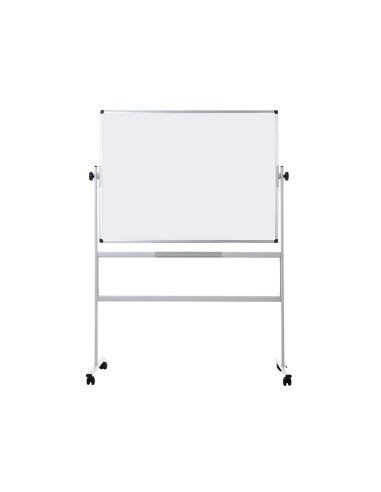 Pizarra Blanca Q-Connect Doble Cara Melamina Marco De Aluminio 120X90 Cm Giratoria