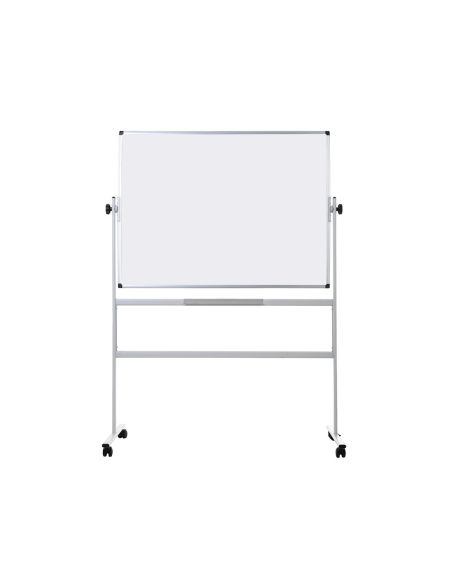 Pizarra Blanca Q-Connect Doble Cara Melamina Marco De Aluminio 120X90 Cm Giratoria