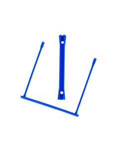 Encuadernador Fastener Q-Connect Plastico E-Clips Color Azul Caja De 100 Unidades