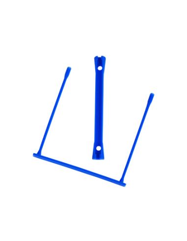 Encuadernador Fastener Q-Connect Plastico E-Clips Color Azul Caja De 100 Unidades