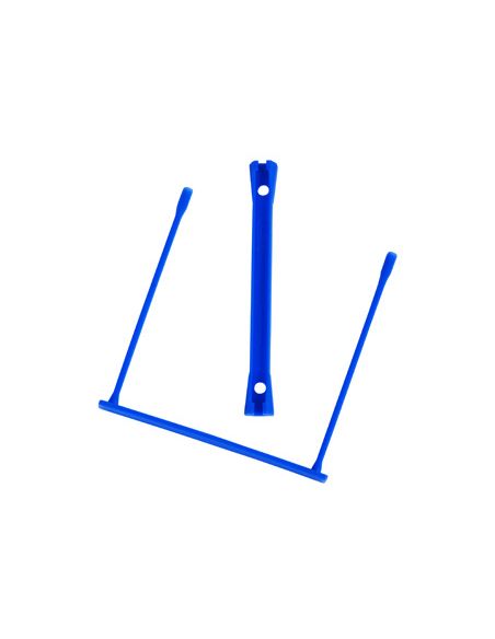 Encuadernador Fastener Q-Connect Plastico E-Clips Color Azul Caja De 100 Unidades