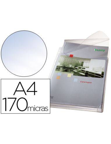 Funda Multitaladro Esselte Din A4 Pvc 170 Mc Con Fuelle Y Solapa Superior Capacidad 200 Hojas Pack De 5 Unidades