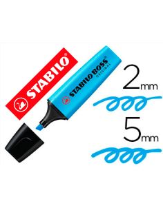 Rotulador Azul Stabilo Boss Fluorescente 70