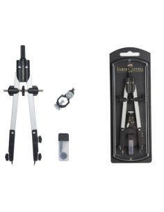 Compas Faber Castell Escolar De Ajuste Rapido Con Adaptador Universal