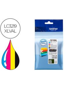 Ink-Jet Brother Lc3219Xlval Multipack 4 Colores Negro / Amarillo / Cian / Magenta Alta Capacidad 3000 Pag Negro
