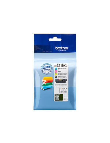 Ink-Jet Brother Lc3219Xlval Multipack 4 Colores Negro / Amarillo / Cian / Magenta Alta Capacidad 3000 Pag Negro