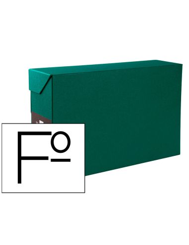 Caja Transferencia Liderpapel Folio Lomo 118 Mm Color Verde 390X118X260 Mm