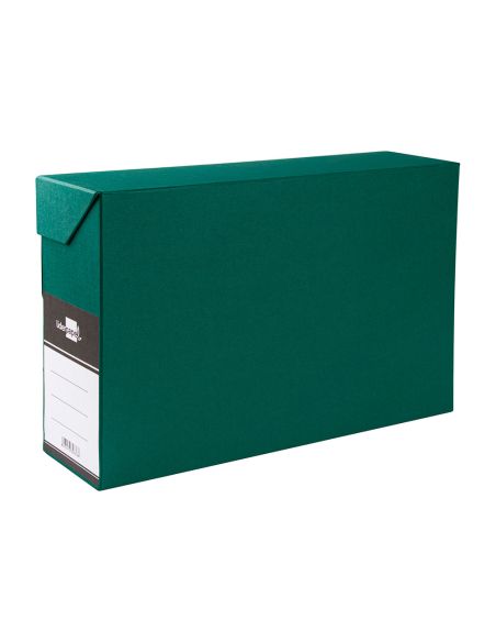 Caja Transferencia Liderpapel Folio Lomo 118 Mm Color Verde 390X118X260 Mm