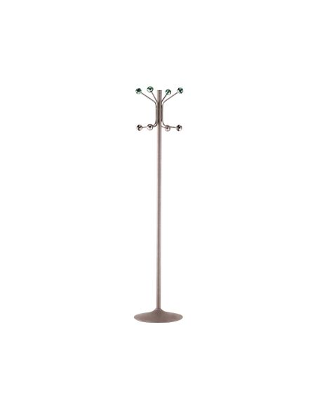 Perchero Metalico Pie 8 Colgadores Color Gris 177X38 Cm