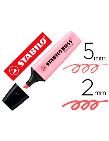 Rotulador  Rubor Rosa Stabilo Boss Pastel Fluorescente 70
