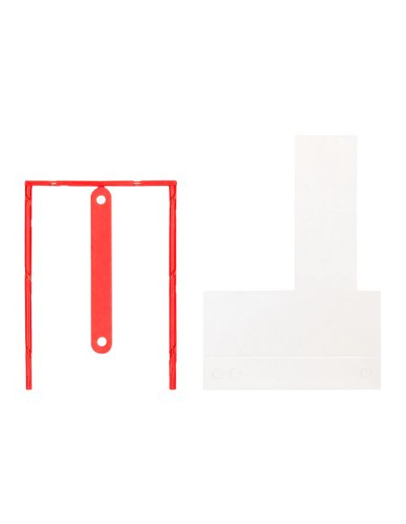 Encuadernador Fastener Q-Connect Plastico D-Clips Color Rojo Caja De 100 Unidades