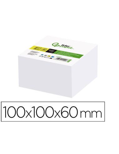 Taco Papel Liderpapel Encolado Blanco 500+75 Hojas 100X100X60 Mm 80 Gr|Libreriasalesiana