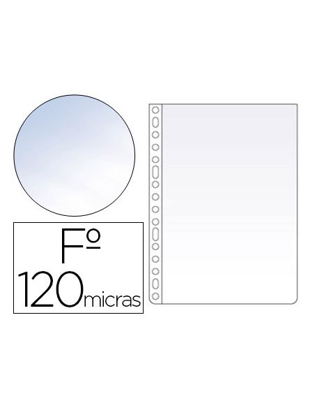 Funda Multitaladro Esselte Folio Polipropileno 120 Mc Cristal Caja De 100 Unidades