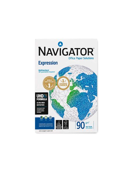 Papel Fotocopiadora Navigator Din A3 90 Gramos Papel Multiuso Ink-Jet Y Laser Paquete De 500 Hojas